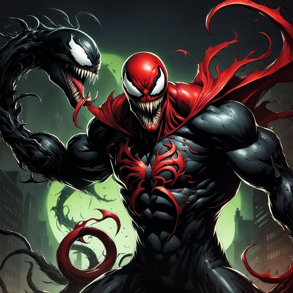 Venom/Carnage mash-up - AI Generated Artwork - NightCafe Creator