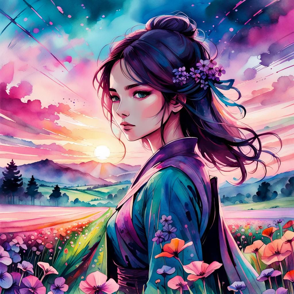 Amid the violets
