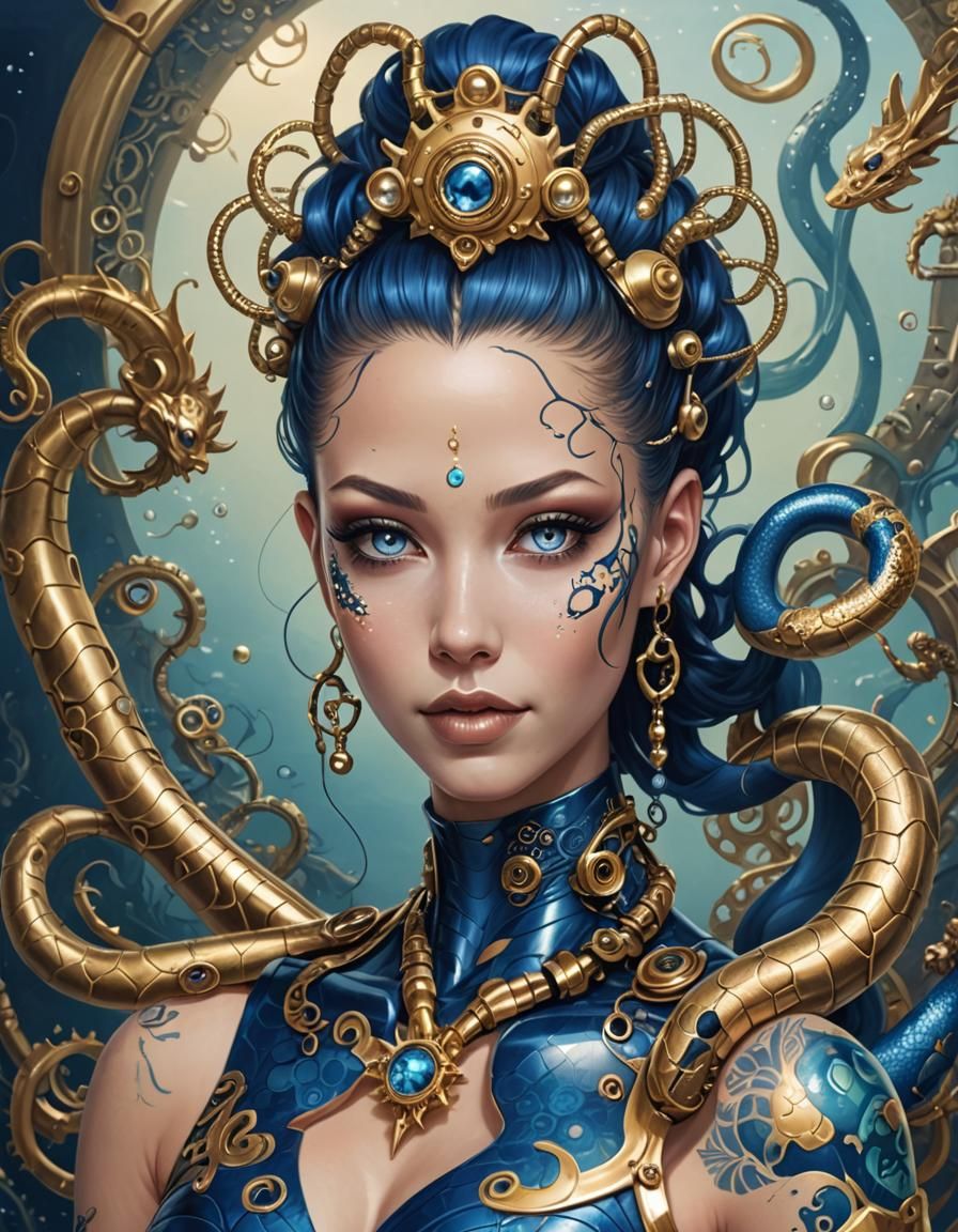 Underwater Snake Goddess #147