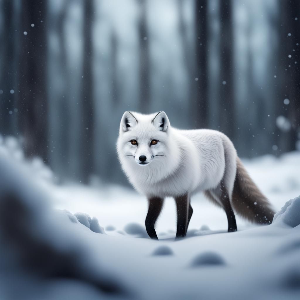 Arctic fox - AI Generated Artwork - NightCafe Creator