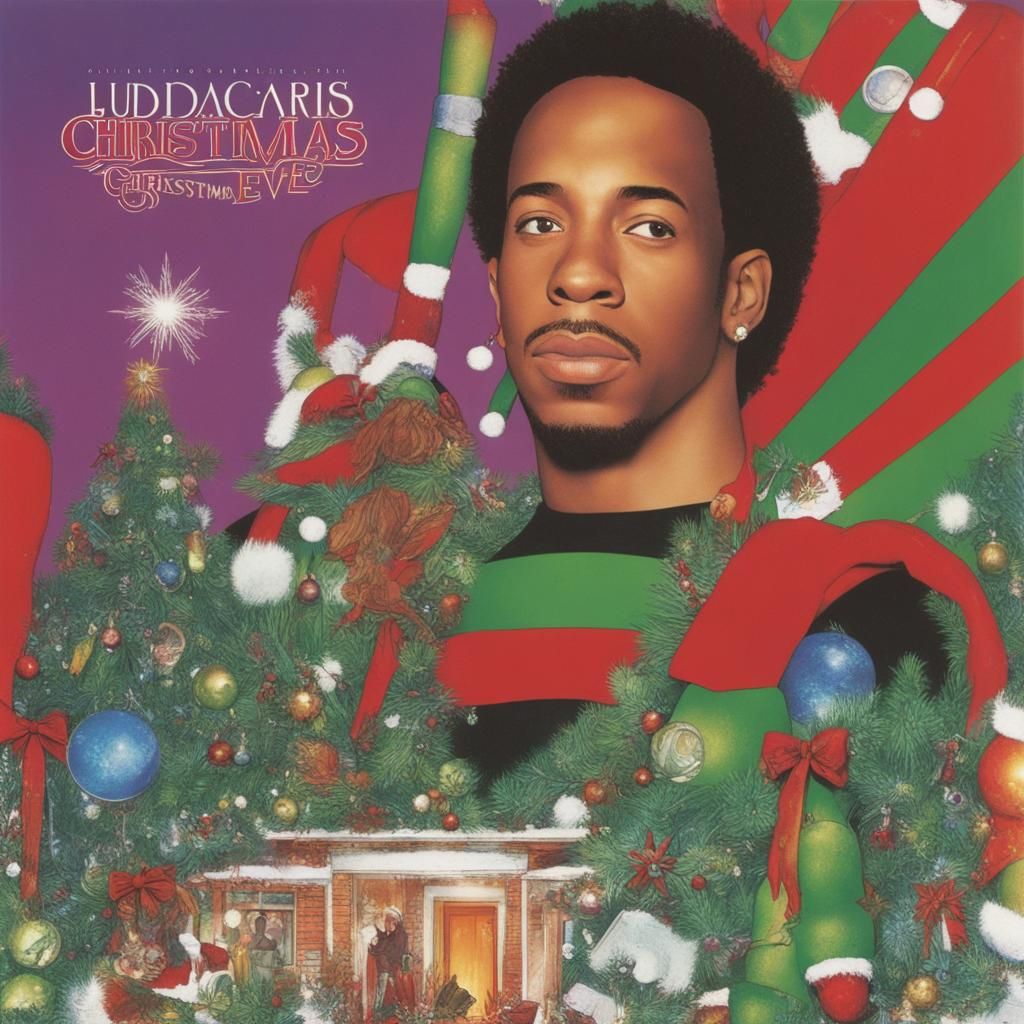Rare Record Cover Ludacris Christmas Eve AI Generated Artwork