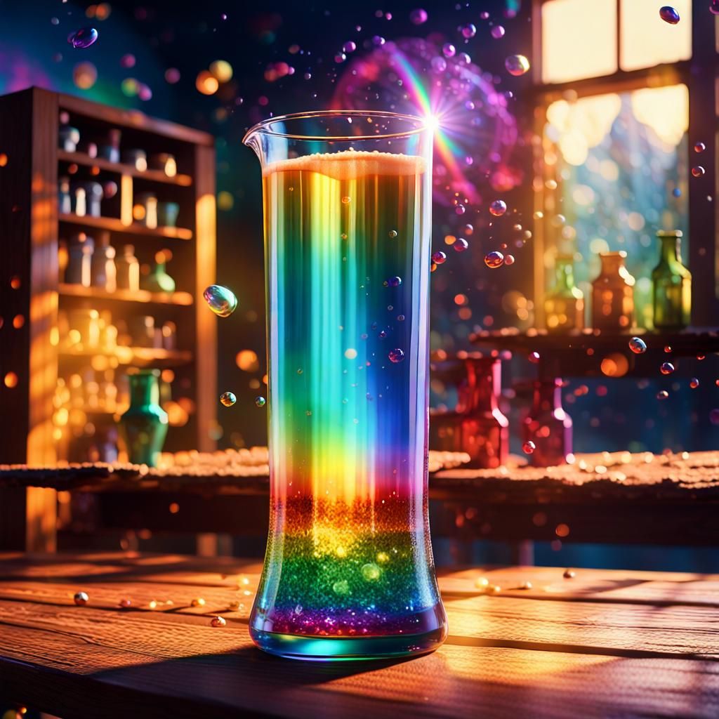 Rainbow potion - AI Generated Artwork - NightCafe Creator