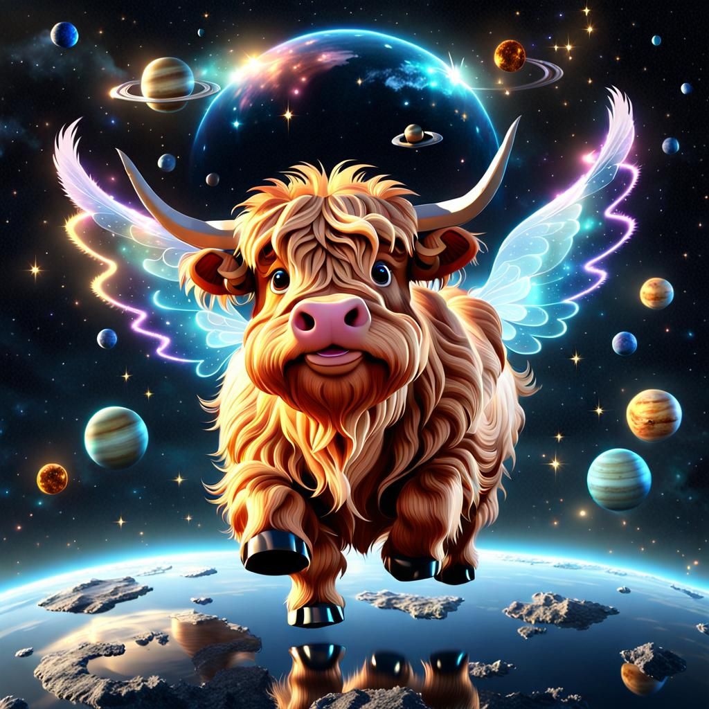 Objects in space Cow  by @Nettis
