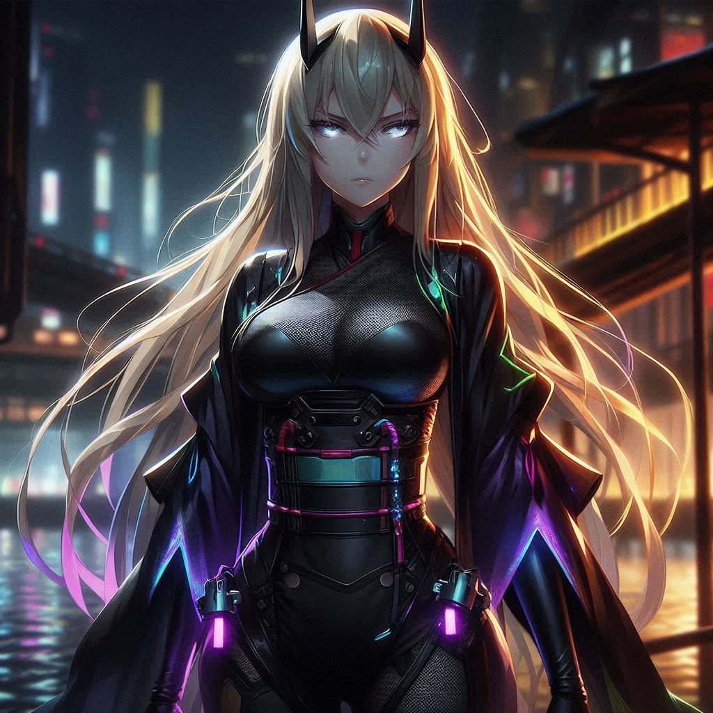 A beautiful woman with kimono style clothing