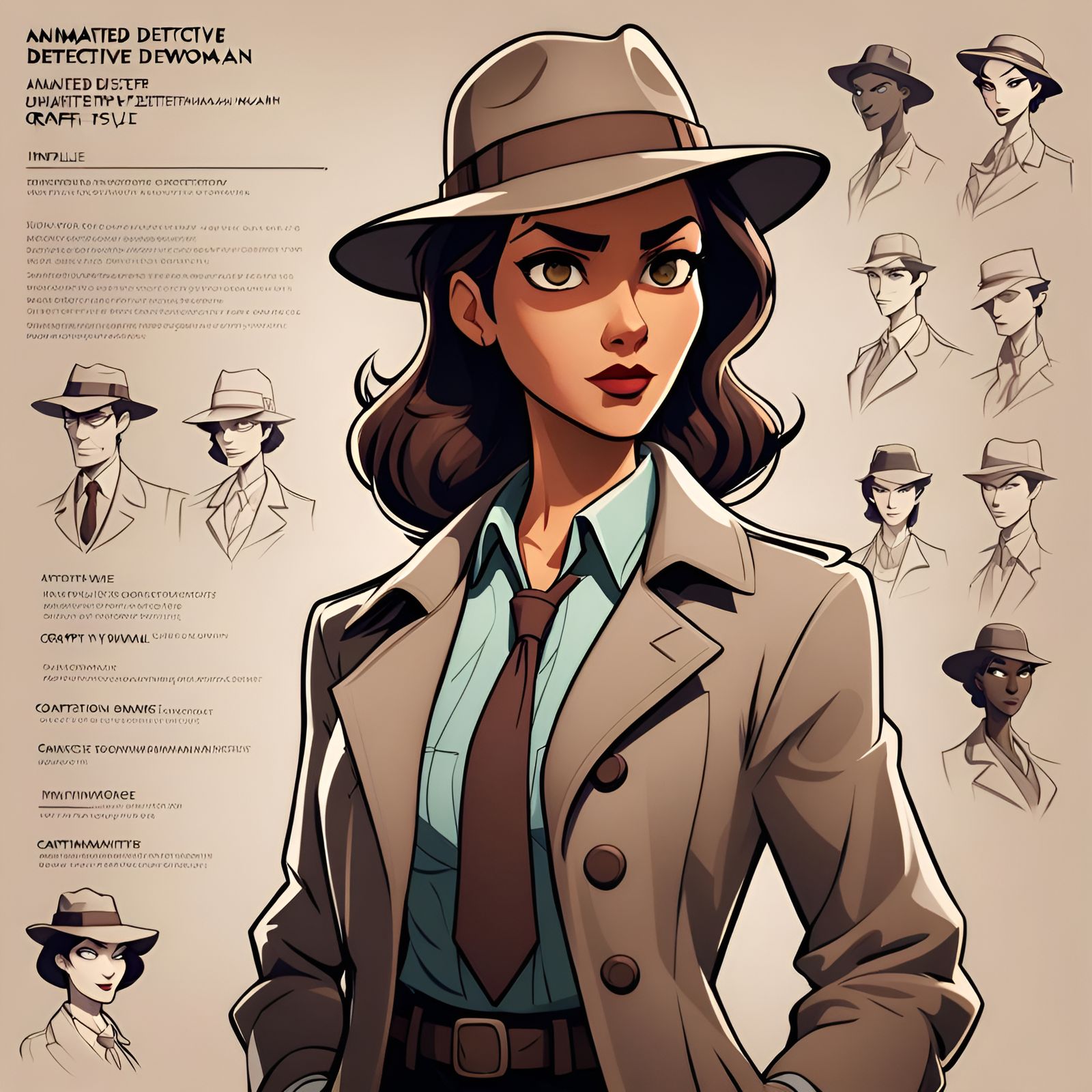 Prompt: Animated Detective Woman Character Design

Embark on a creative exploration to design a compelling ...  by @AllureArchive