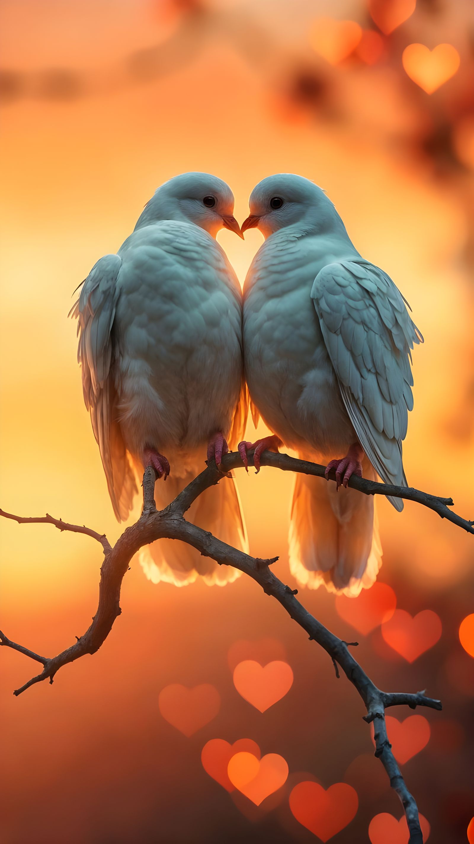 Two doves one heart  by @Mile