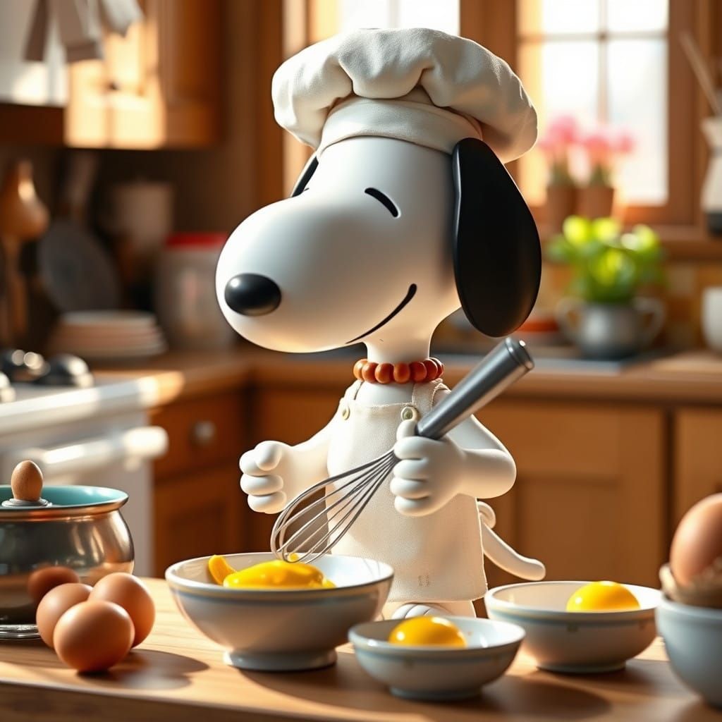 Snoopy Cooking   by @Alfred Stephens