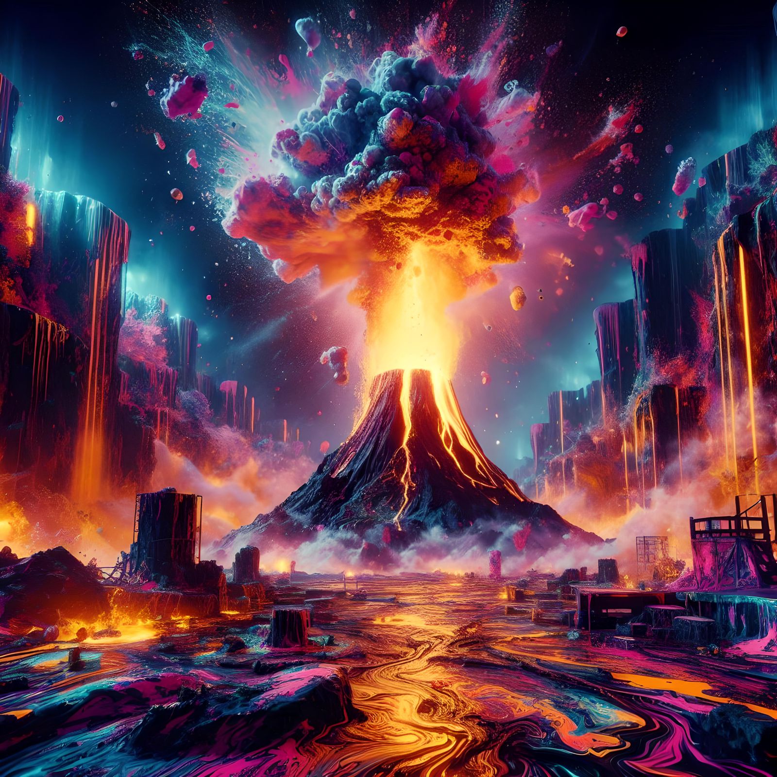 Blacklight Volcano 1