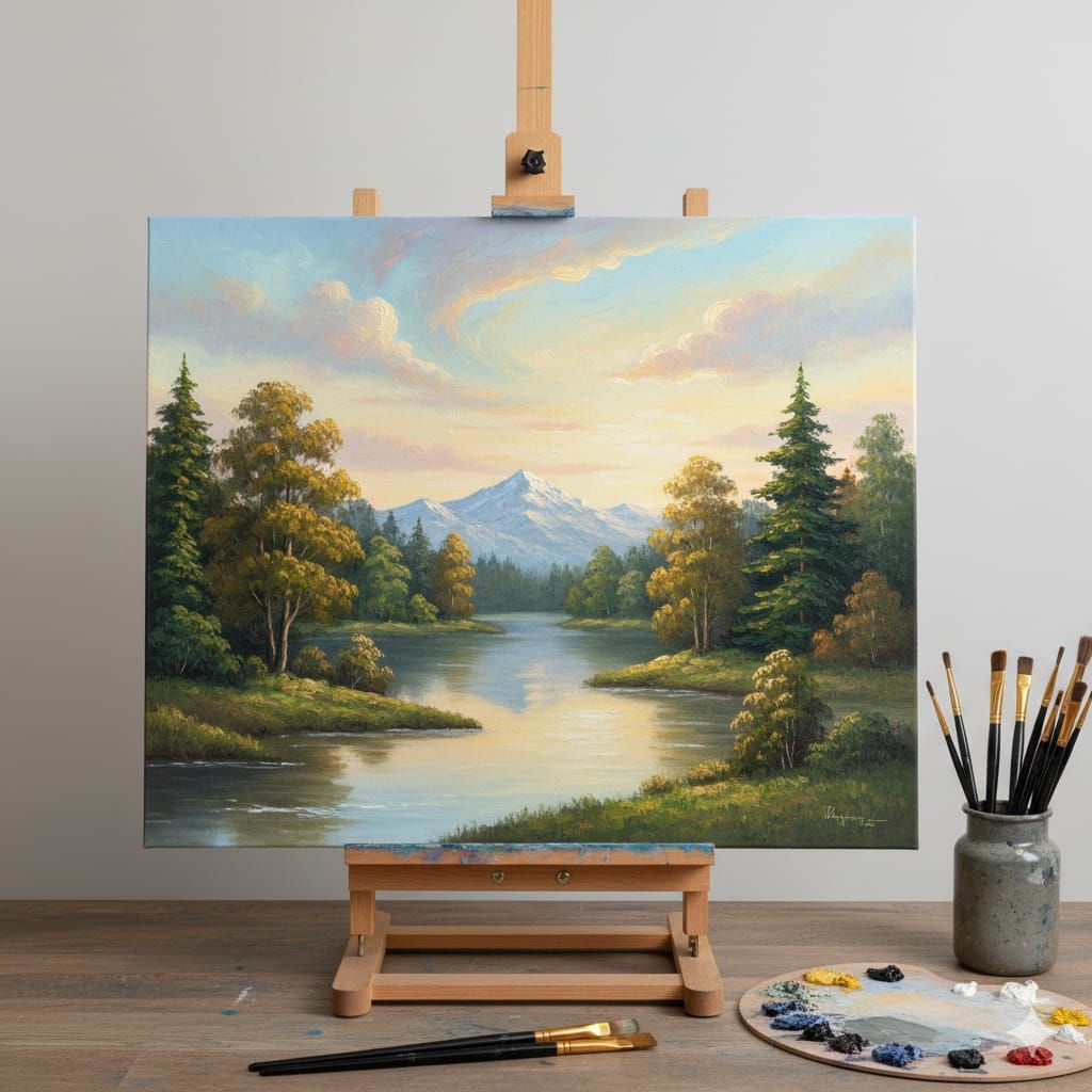 Bob Ross style painting