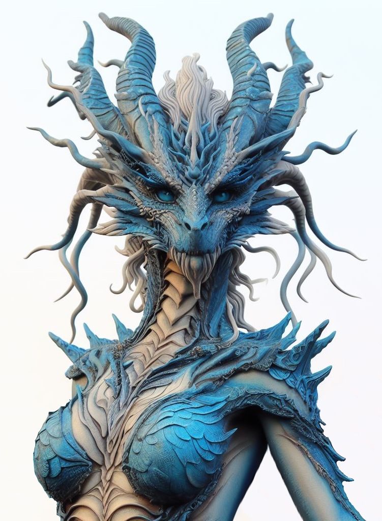 Female Blue Dragonborn