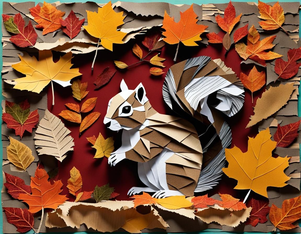 Gathering leaves for winter