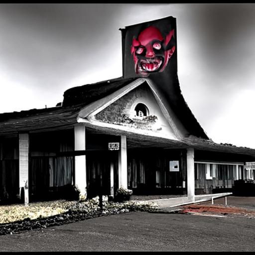 Creepy motel in hell