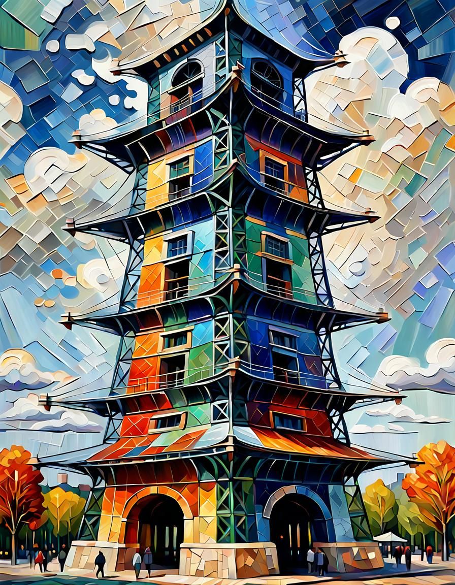 Iron Pagoda - AI Generated Artwork - NightCafe Creator