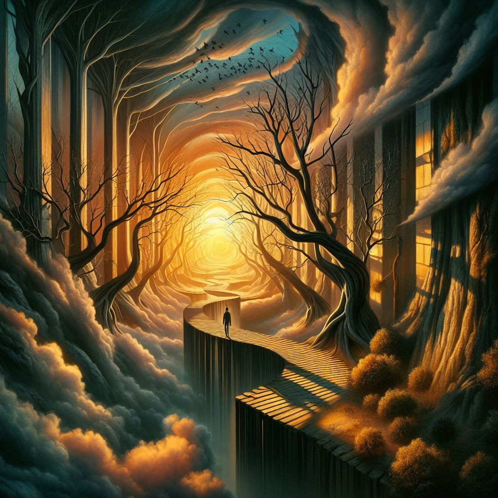 Escape through the landscape