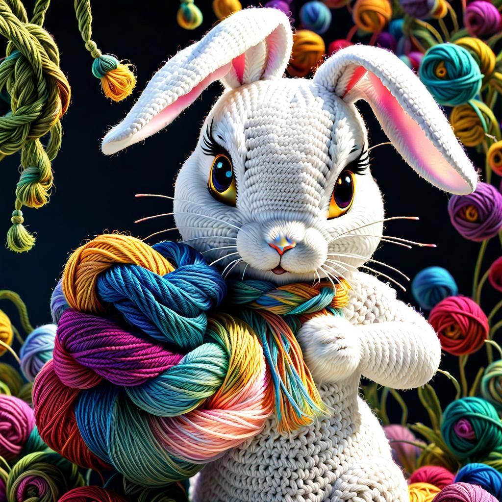 Beautiful crochet embroidery Yarn floss strings vibrant cosmic colors inspired by Josephine Wall by Carne ...  by @Peregrine Falconer