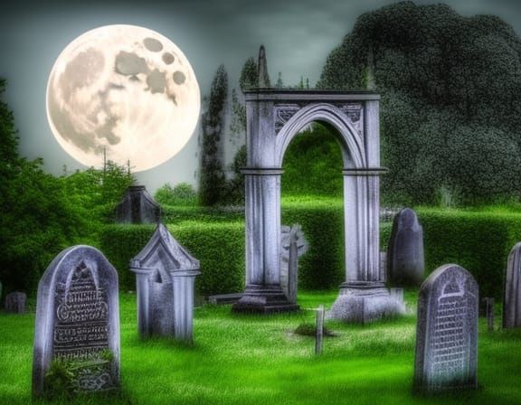 Old English Haunted Graveyard - AI Generated Artwork - NightCafe Creator