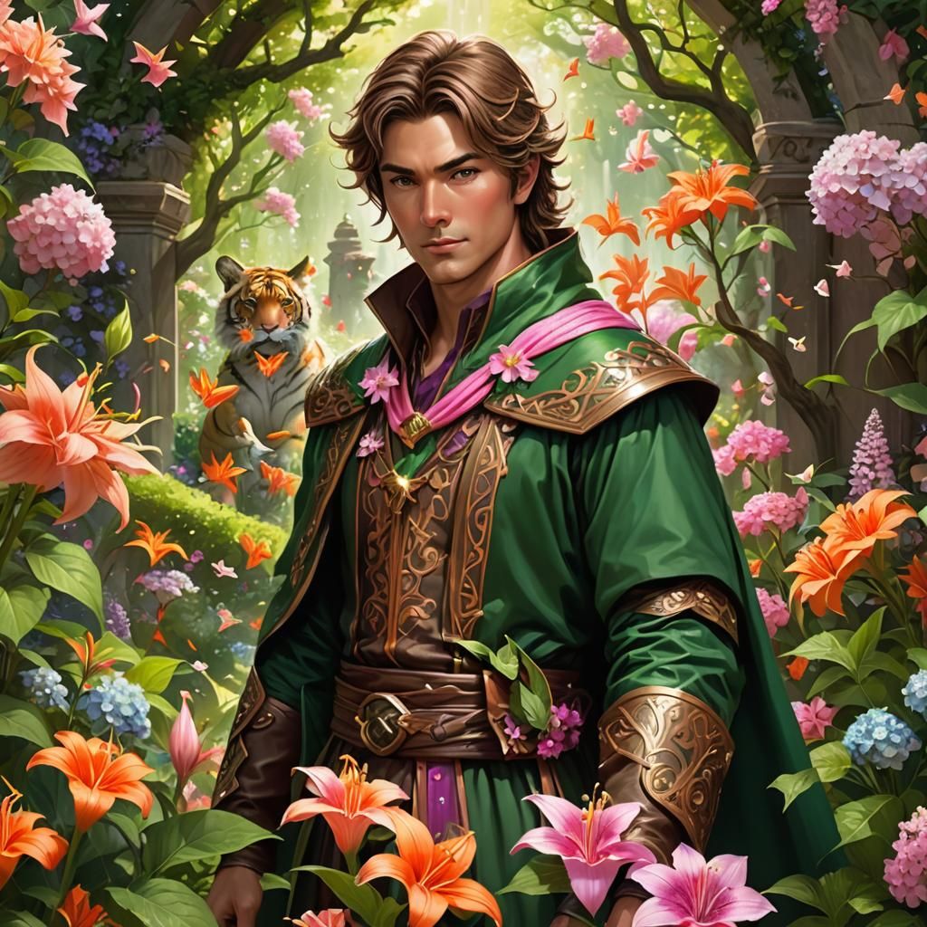 Green Mage Flower Garden Ai Generated Artwork Nightcafe Creator