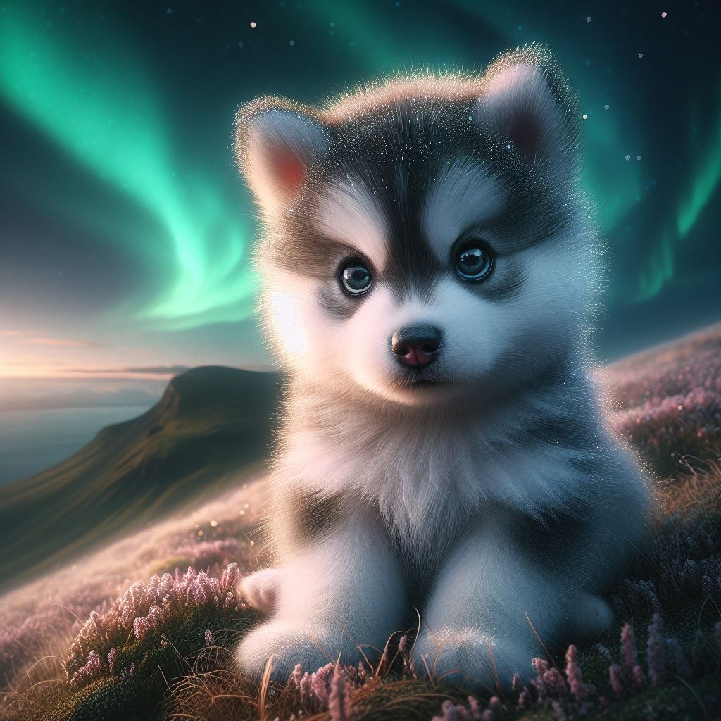 Floofy and the Aurora