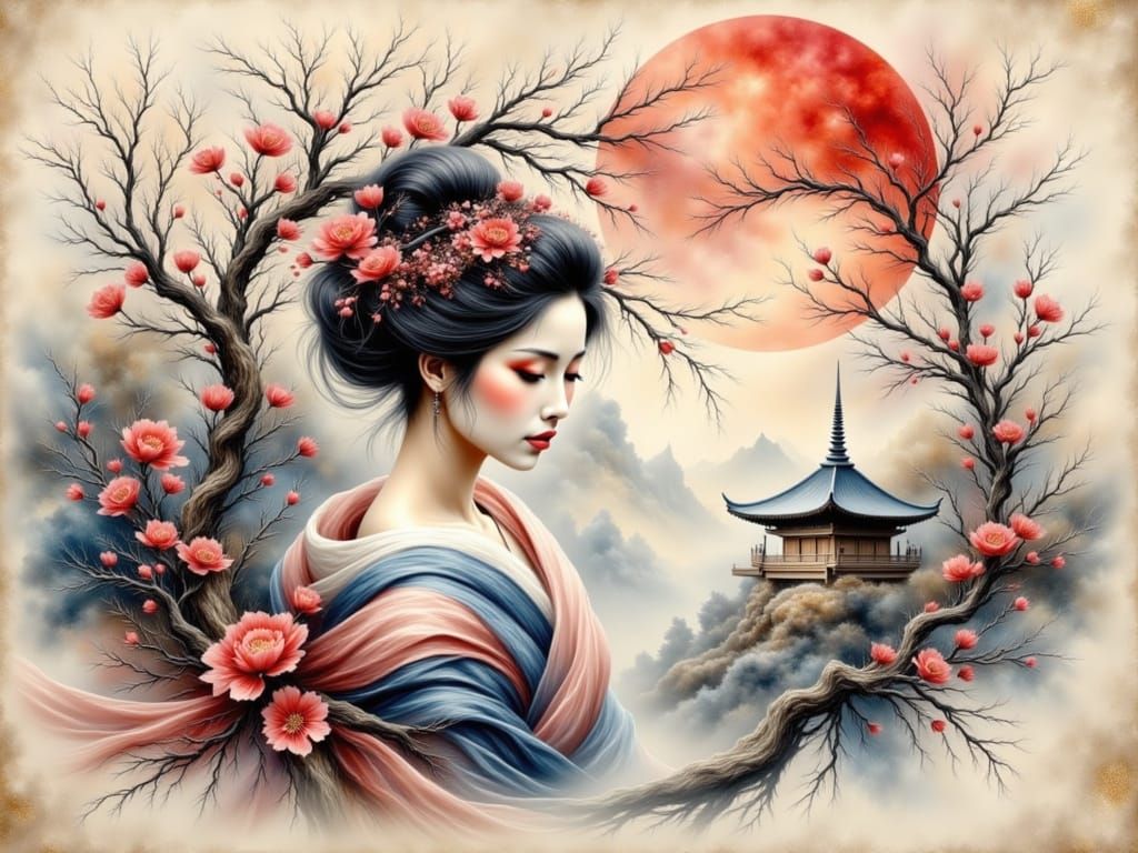 <lora:Abstract Oriental:1.0>