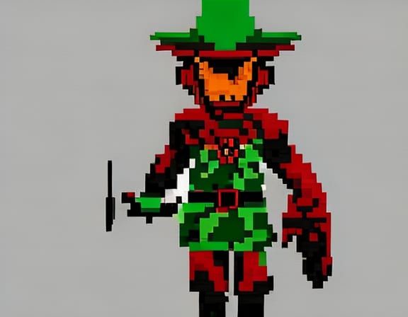 Freddy Krueger as Link from the Legend of zelda action paint...