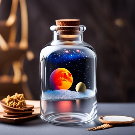 cool animated galaxy in bottle wallpaper