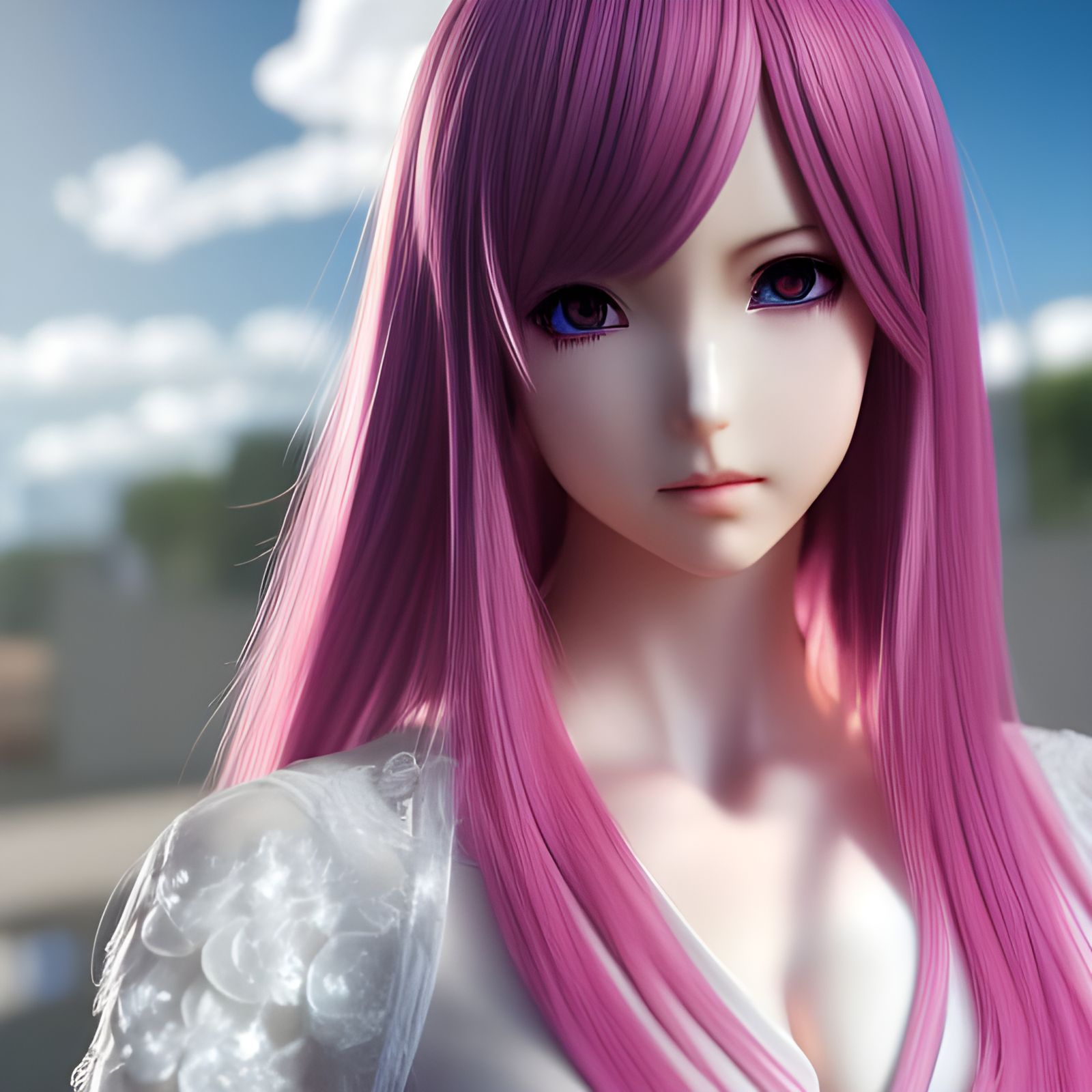 Pink Tresses I - AI Generated Artwork - NightCafe Creator