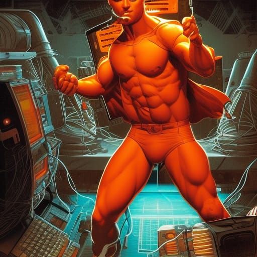 Tech man. likes programming, color Orange, techman is hero i...