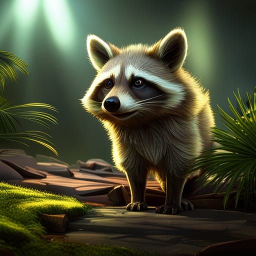 Cute little trash panda - AI Generated Artwork - NightCafe Creator