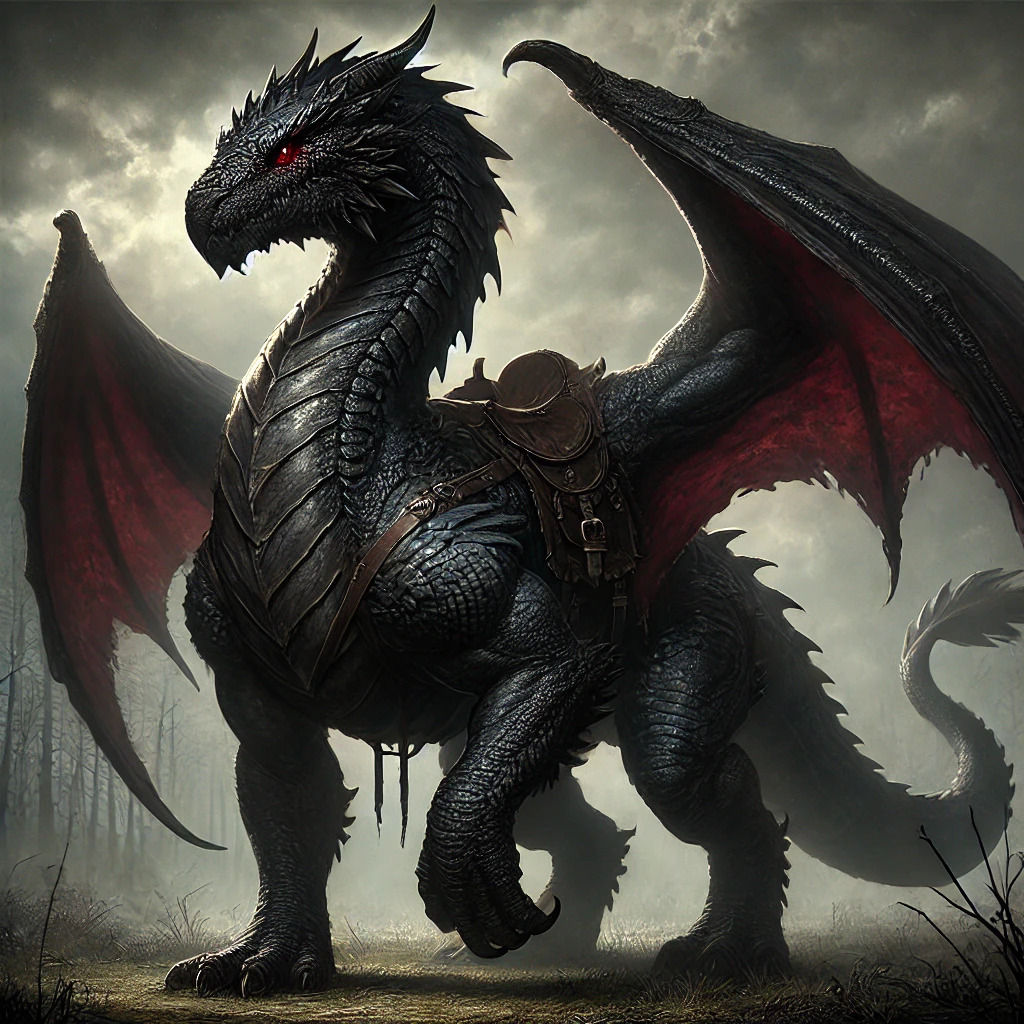 Dragon Wyrm saddle on the back