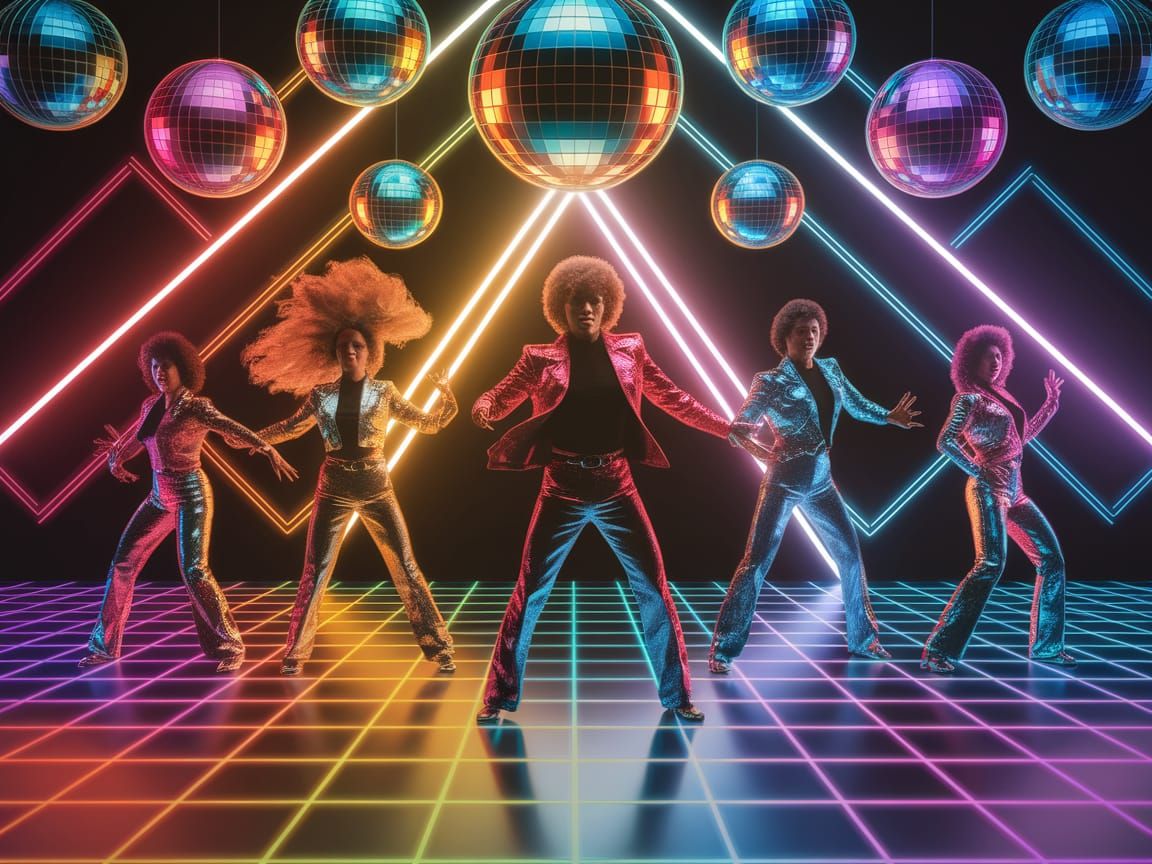 80s disco scene  by @Petro_vi4