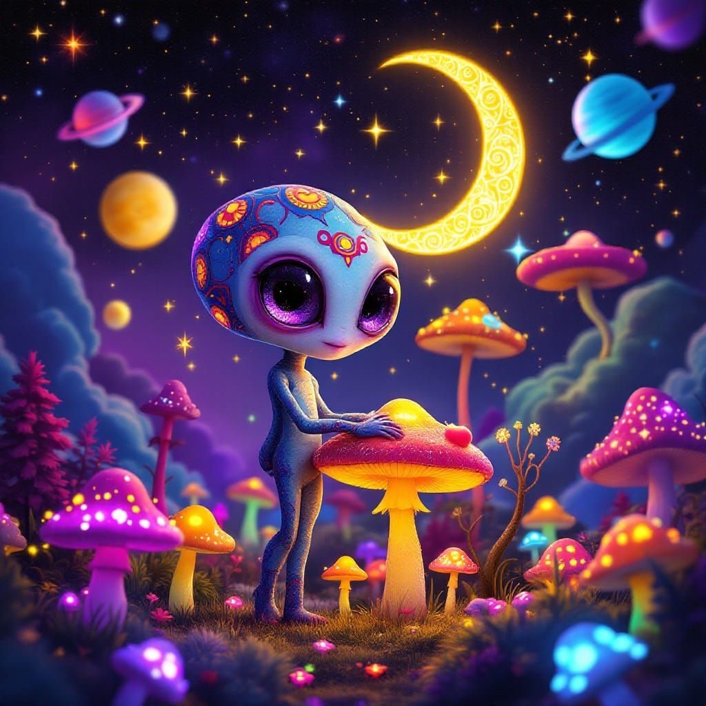 Alien's vacation  by @Plats