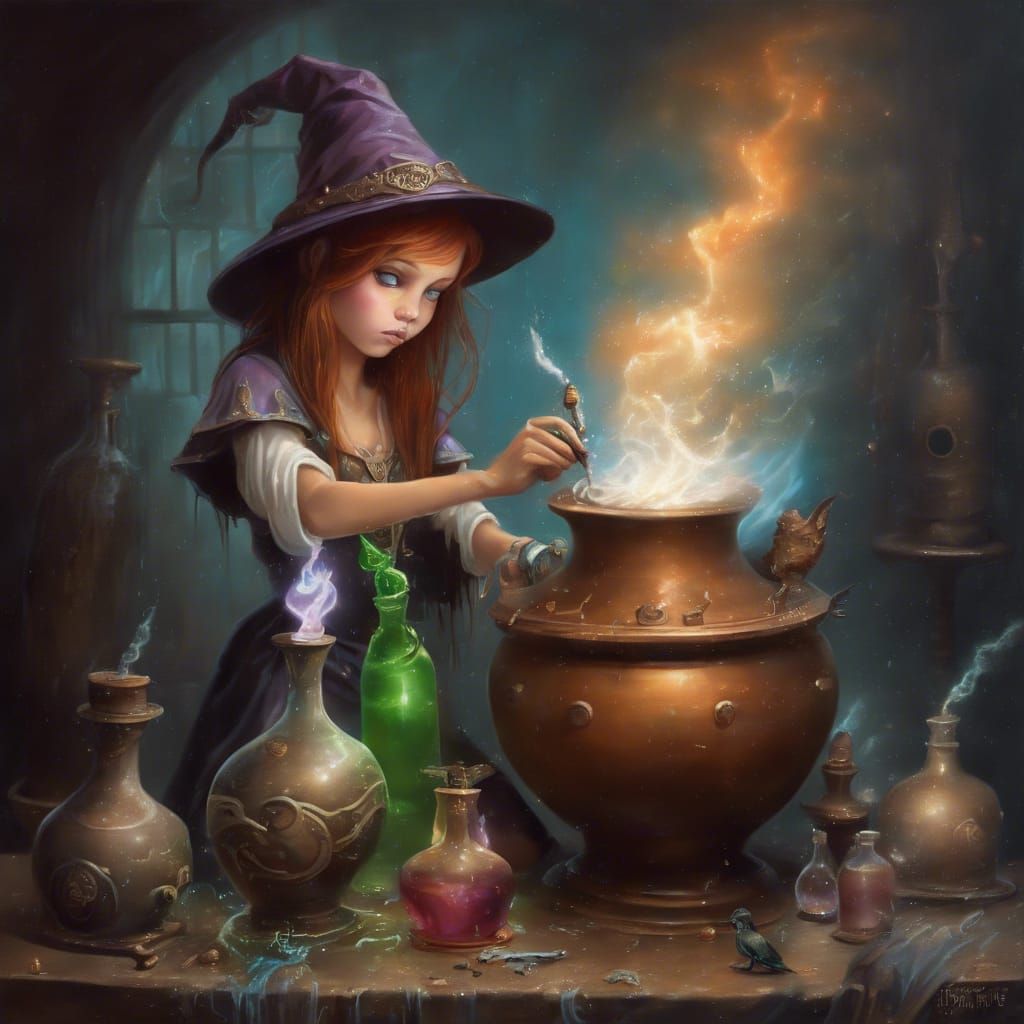 Making magic potions - AI Generated Artwork - NightCafe Creator