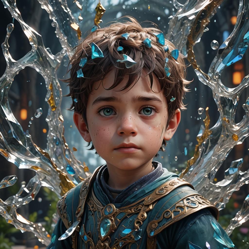 Glass-Faced Child: Detailed Matte Painting