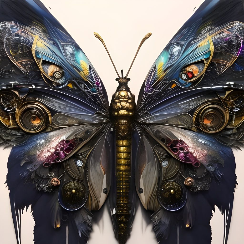 Mechanical butterfly  by @DarthDavros