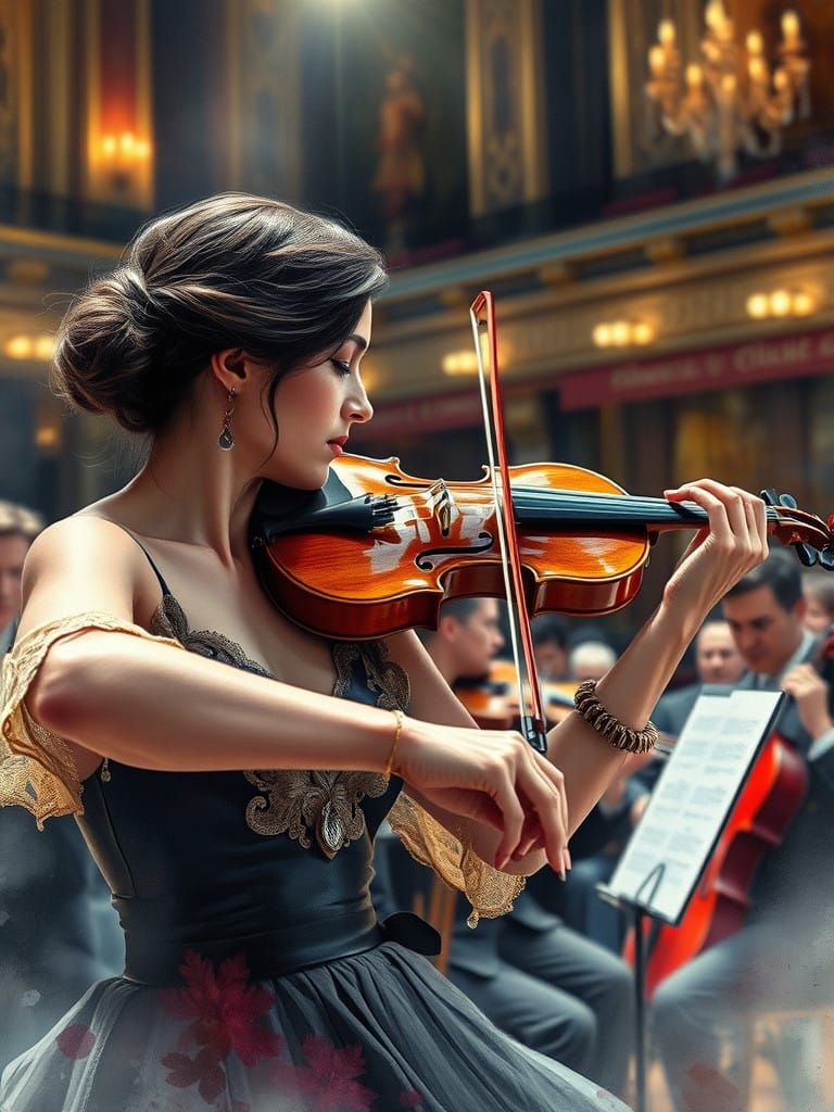Ethereal Violinist at Paris Opera