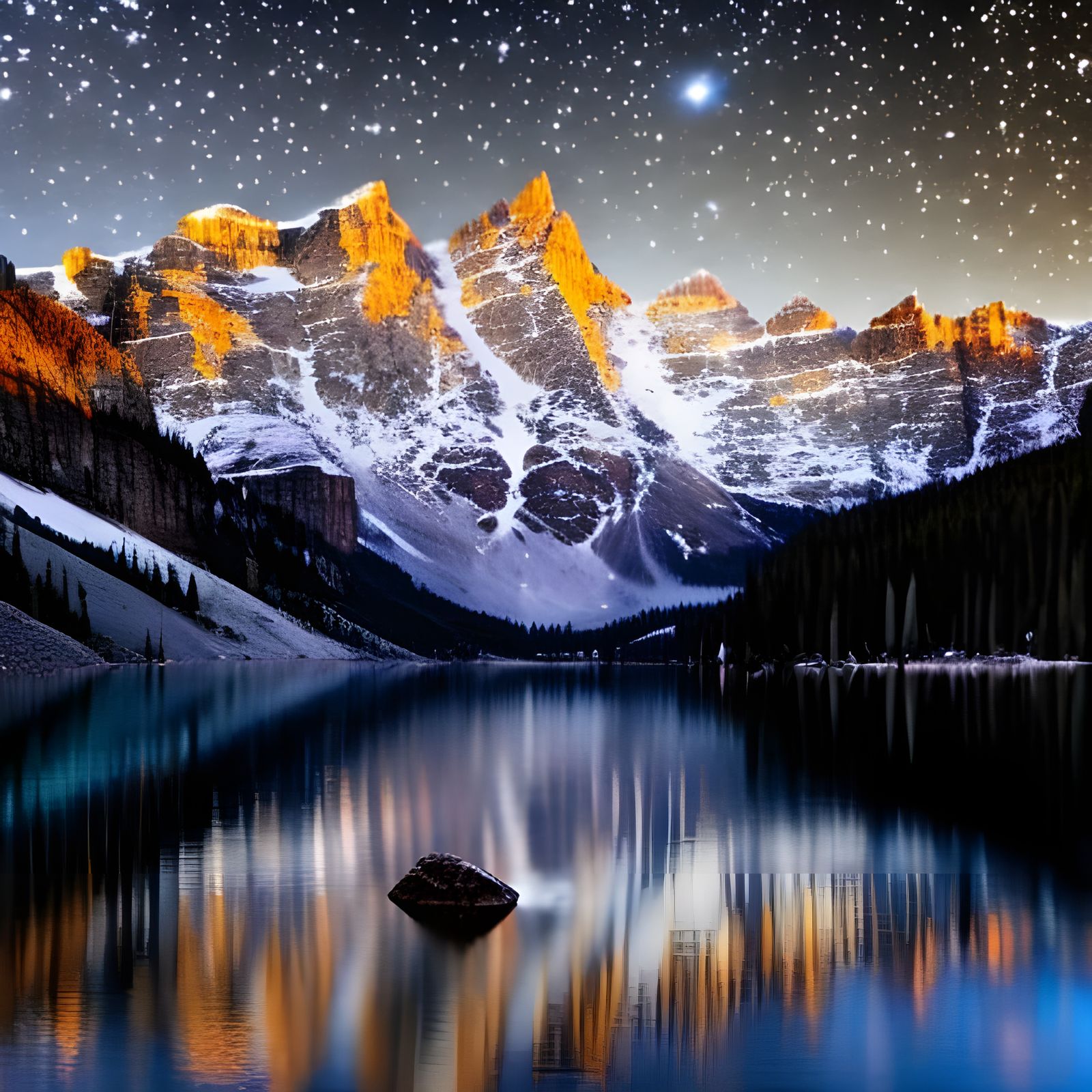 Starry night in the back country  by @MountainKing 