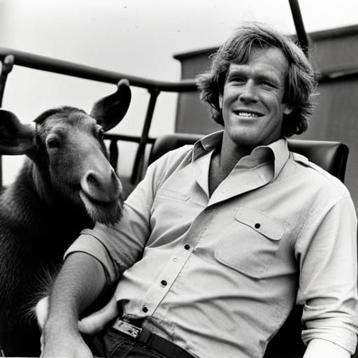 Nick Nolte and his pet moose on a rollercoaster