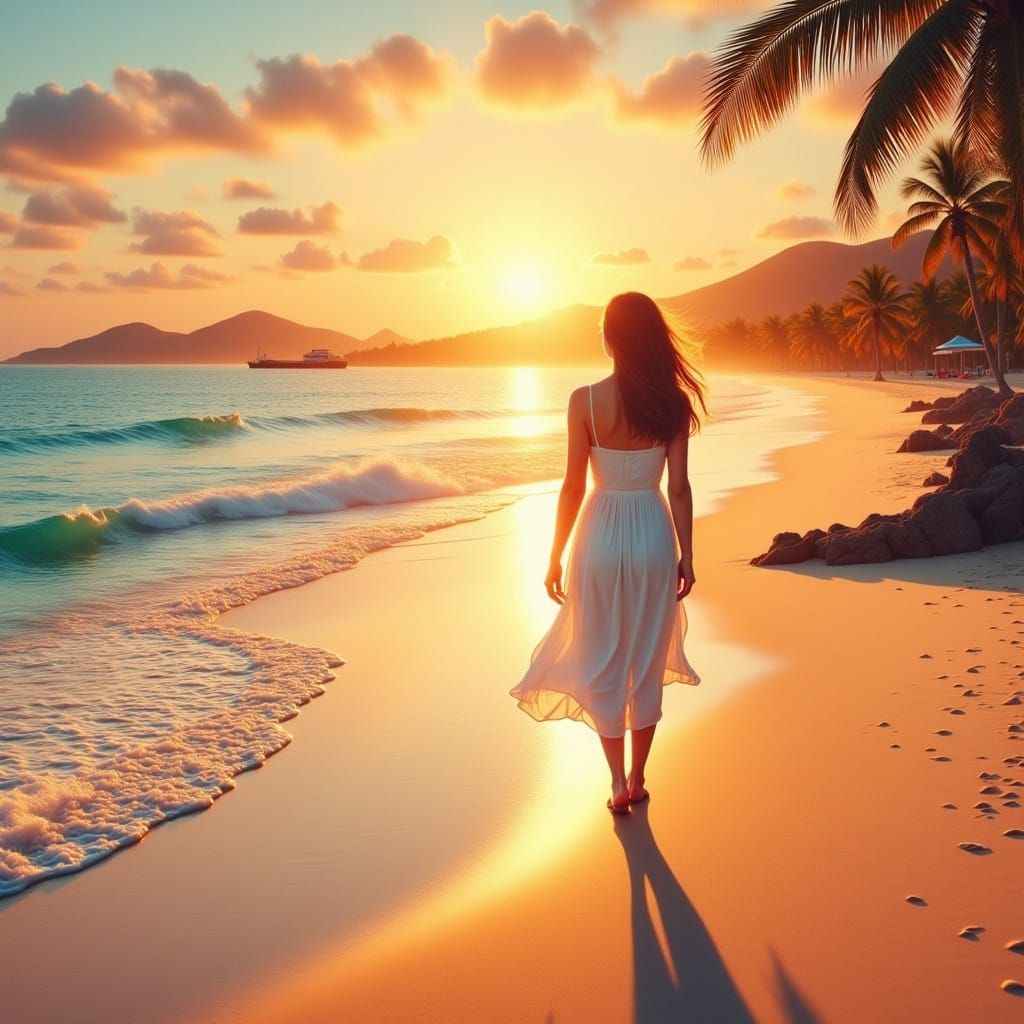 <lora:ultimate Dalle-3:1.0> A sunset beach