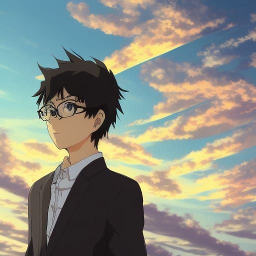 Download NERDY but FLY A Stylish Anime Boy with Glasses Wallpaper   Wallpaperscom