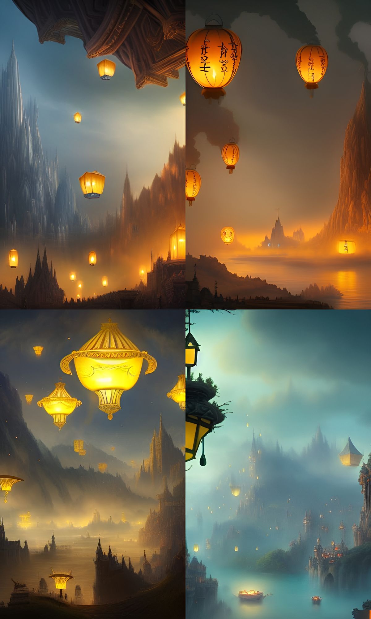 Lanterns - AI Generated Artwork - NightCafe Creator