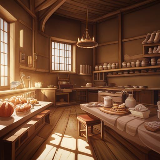 A busy bakery full of tasty pastries