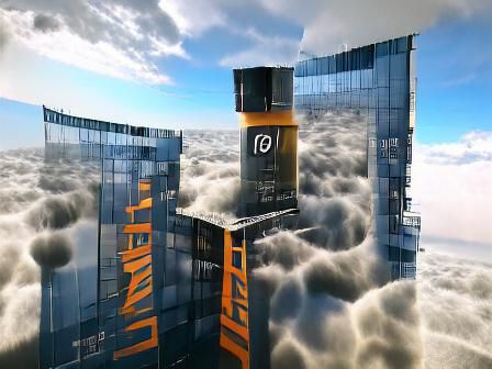Infinit tower in the clouds - hyperrealism Unreal Engine par...