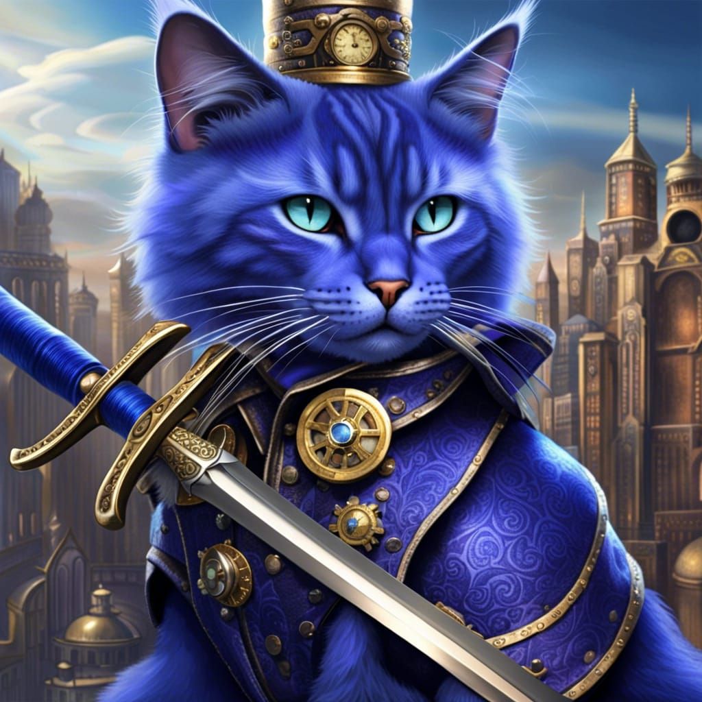 The blue cat knight