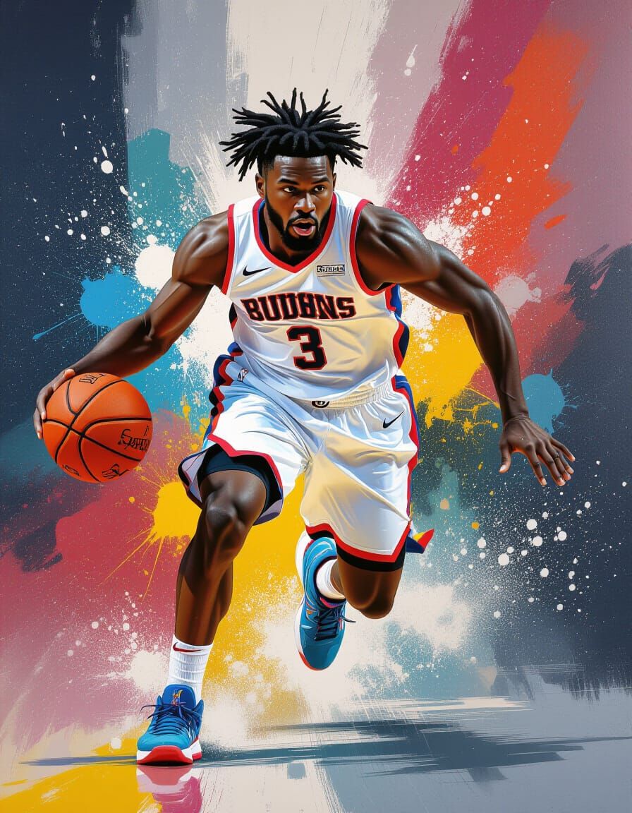 Focus on a basketball player  by @Pere_Jean-Se