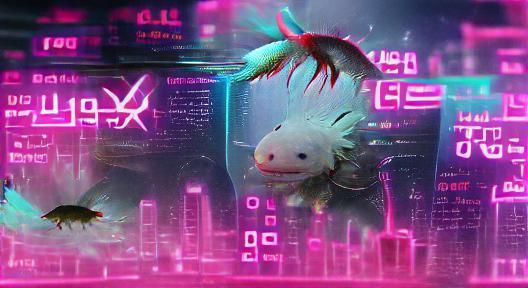 Cyberpunk axolotl - AI Generated Artwork - NightCafe Creator