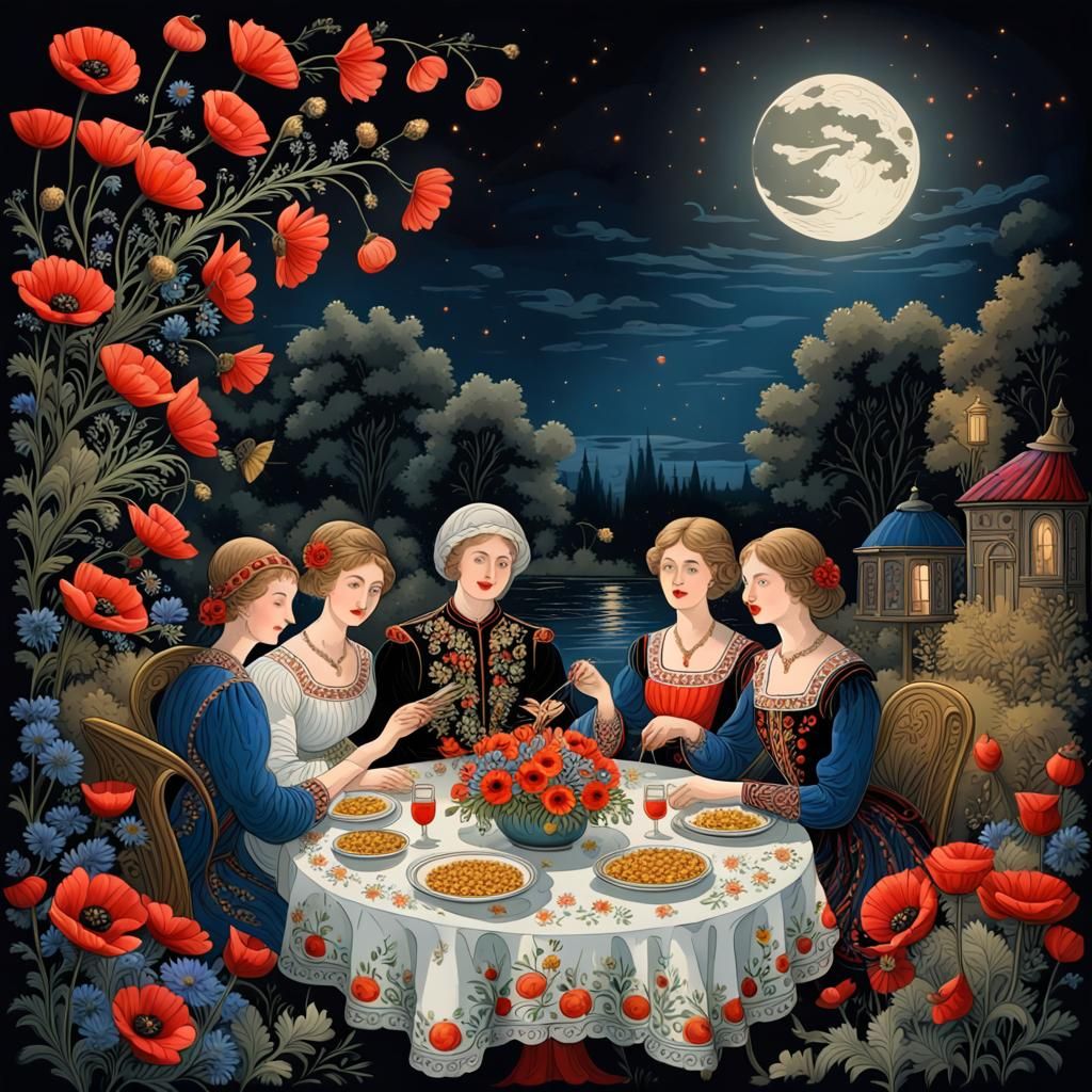Dinner in the garden