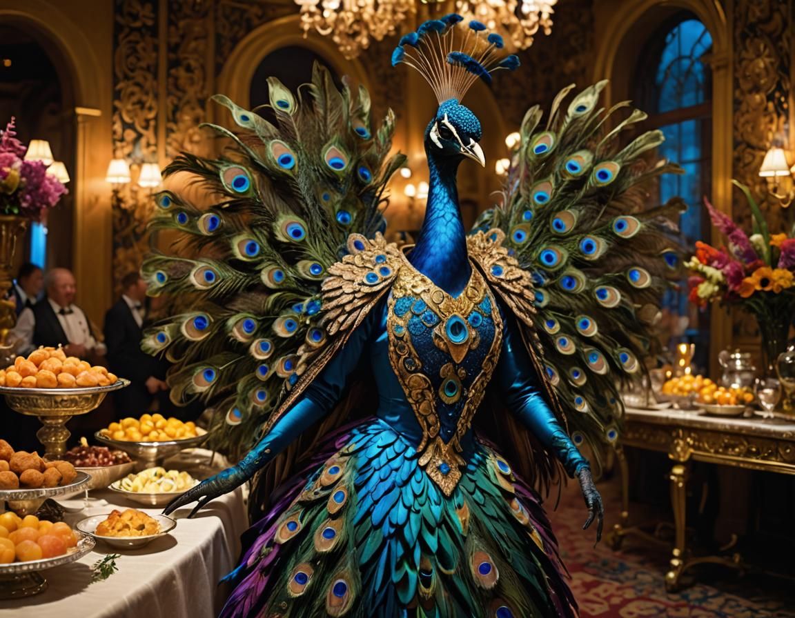 Peacock Humanoid at Fantasy Reception
