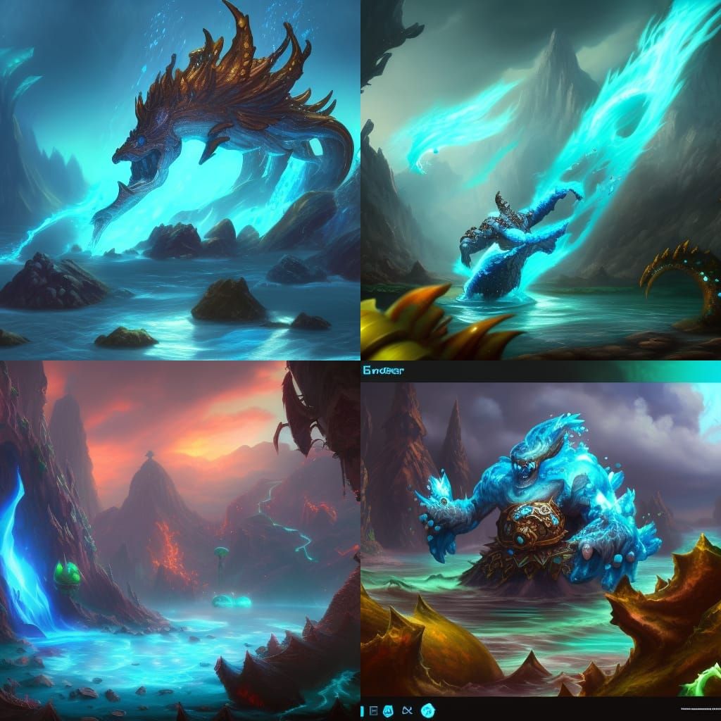 Hearthstone Water Elementals AI Generated Artwork NightCafe Creator