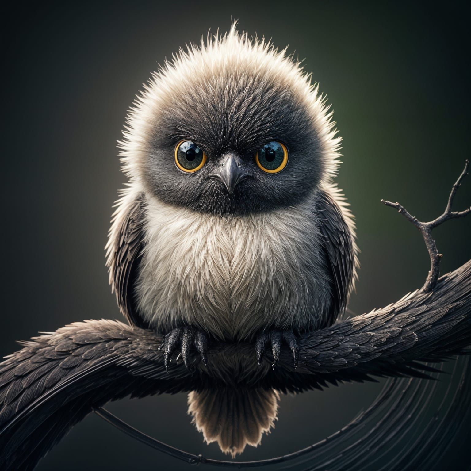 Yatagarasu," a three-legged crow from Japanese mythology. Often depicted with an adorable, chubby appearance ...  by @Thyke