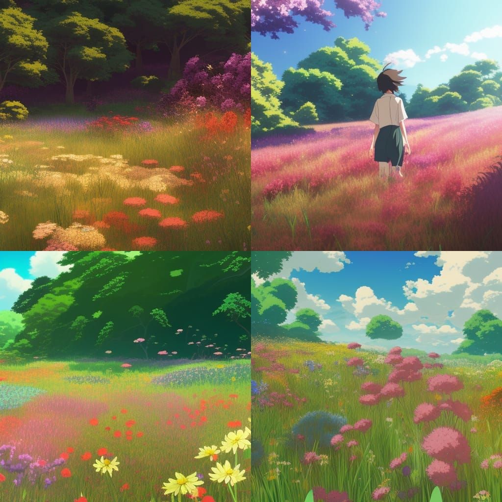 Beautiful flower meadow